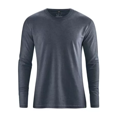 T shirt basique manches longues, chanvre et coton biologique