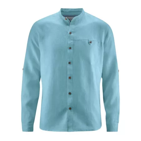 Chemise col mao chanvre homme Noam