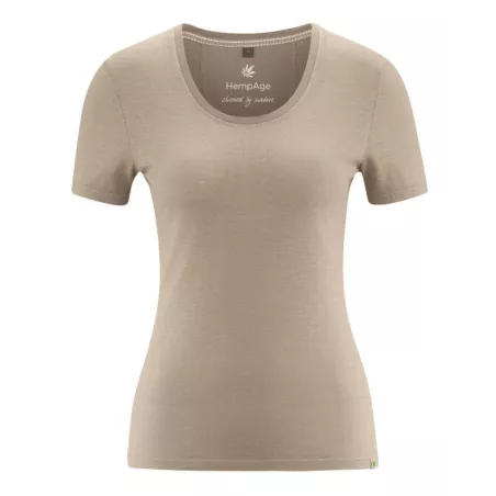 T-shirt coupe slim pour femme en chanvre et coton bio
