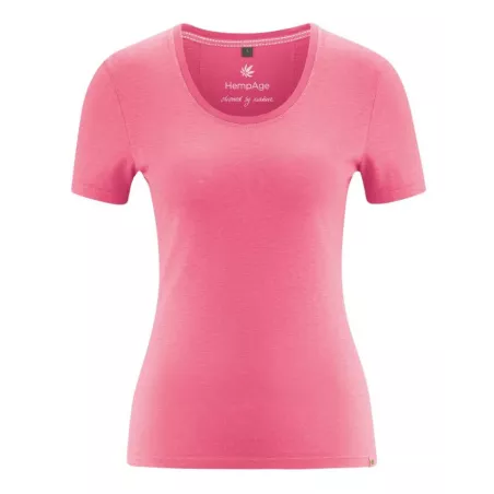 T-shirt coupe slim pour femme en chanvre et coton bio