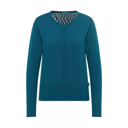 Cardigan femme en coton bio avec coupe ajustée