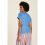 T-shirt ample confortable pour femme en coton bio blau