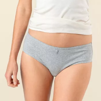 Lot de deux slips gris en coton bio