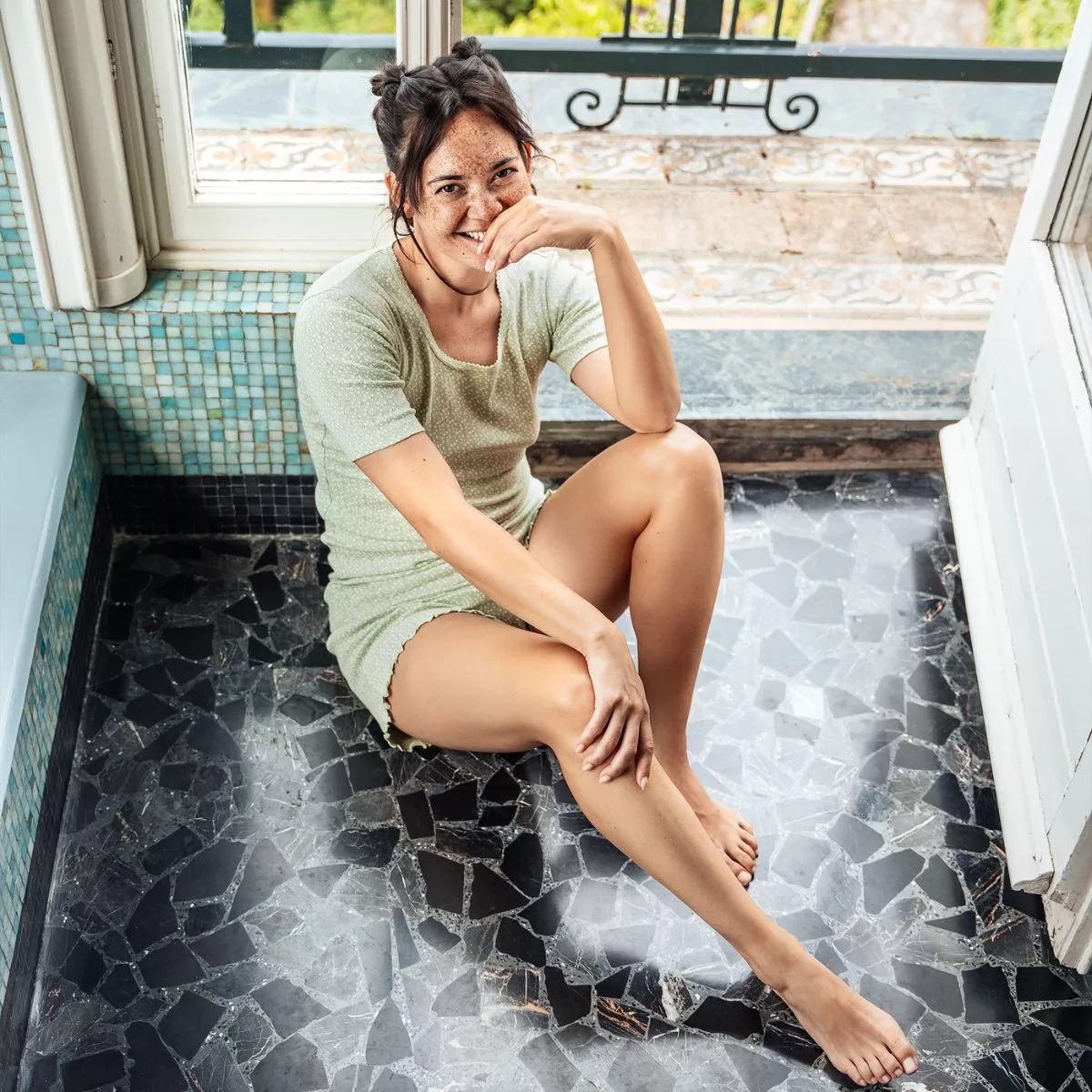 Haut de pyjama "ROOS" décolleté - 100% Coton bio