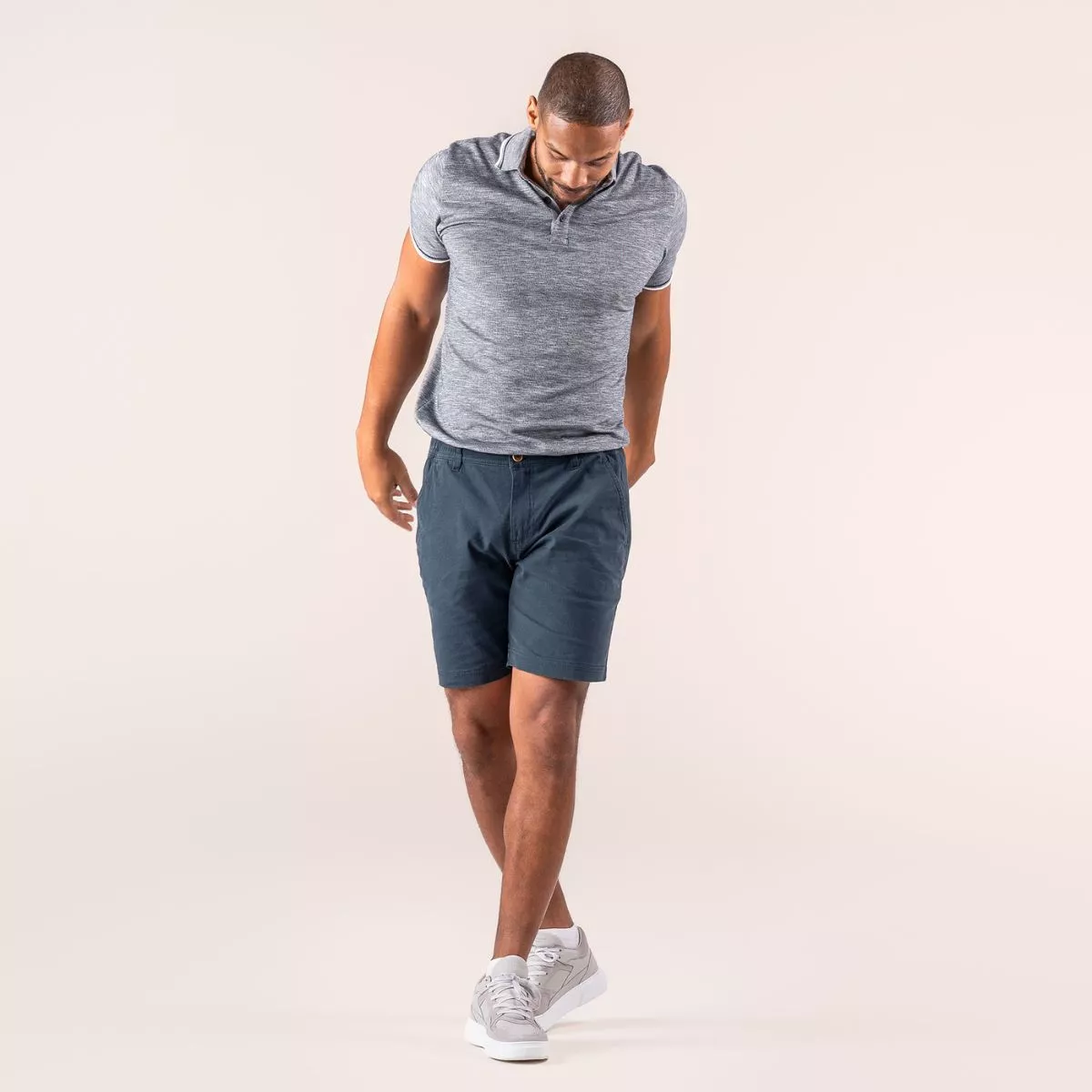 Bermuda en coton bio, bleu marine, MIKA