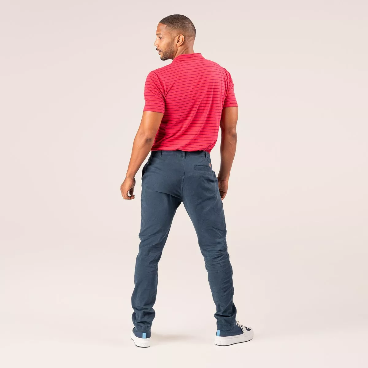 Pantalon en coton bio, bleu marine, OLAF