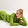 Pyjama en coton bio, vert, BETTY