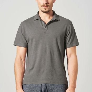 Polo homme uni coupe décontractée