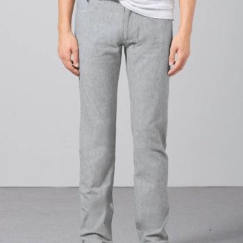 Pantalon bio 5 poches, coupe droite