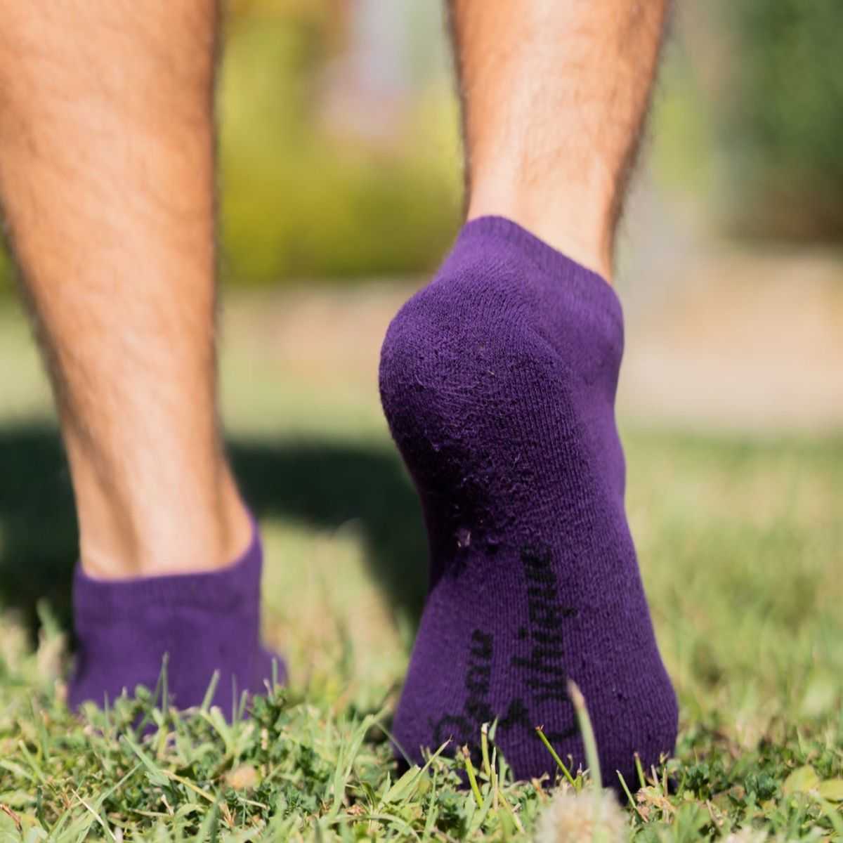 Socquettes violettes coton bio