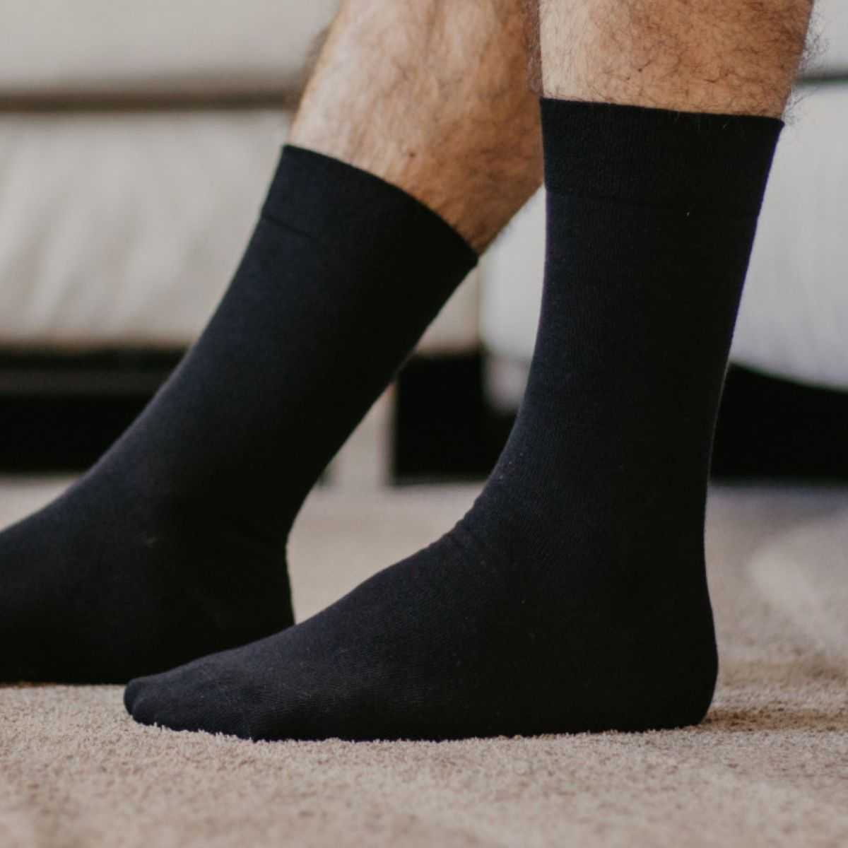 Chaussettes noires coton bio