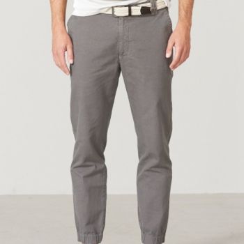 Pantalon chino homme, cordon de serrage à la ceinture, en chanvre et coton bio