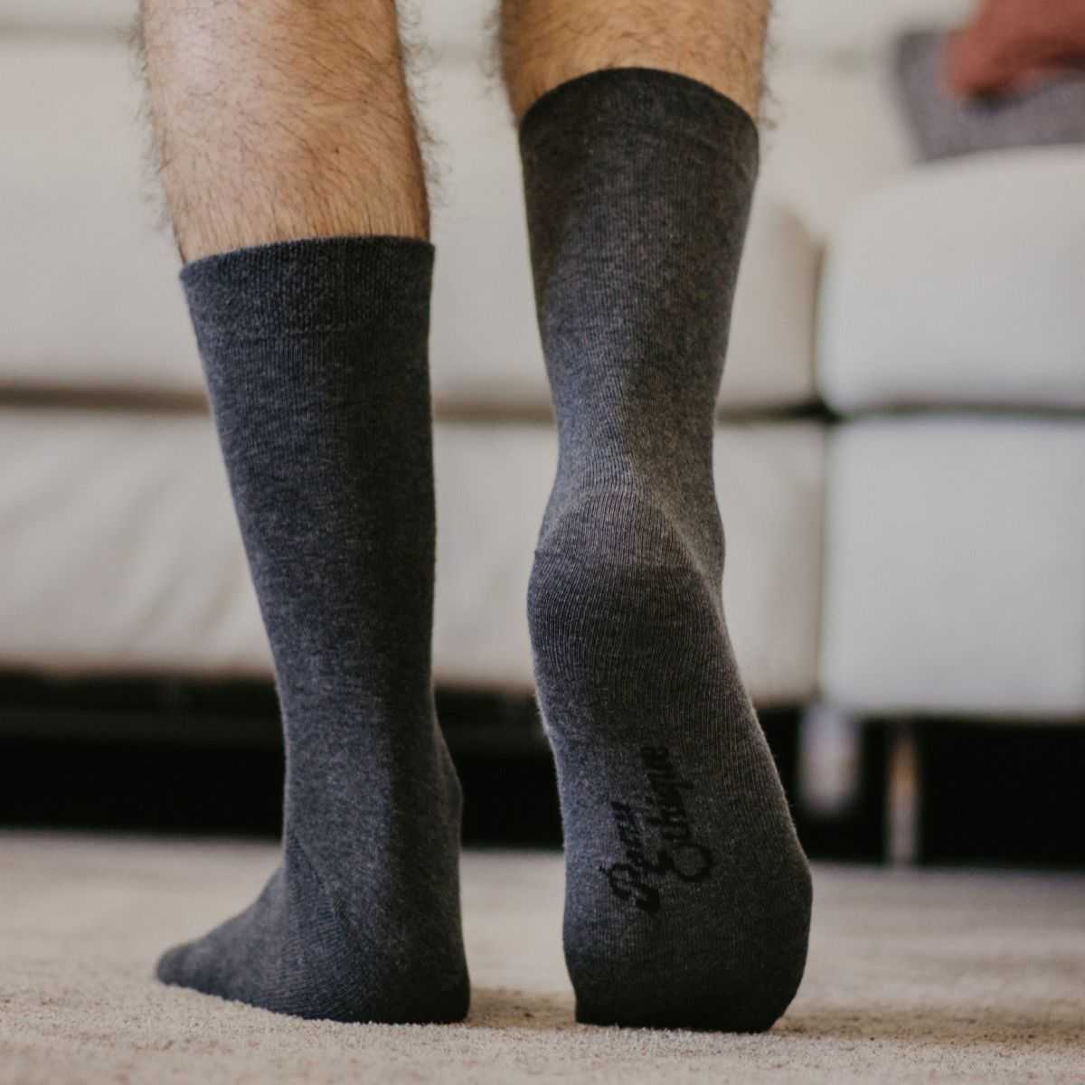 Chaussettes coton bio grises