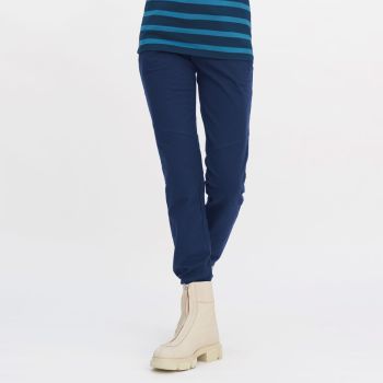 Pantalon en coton bio, bleu marine, LAURA