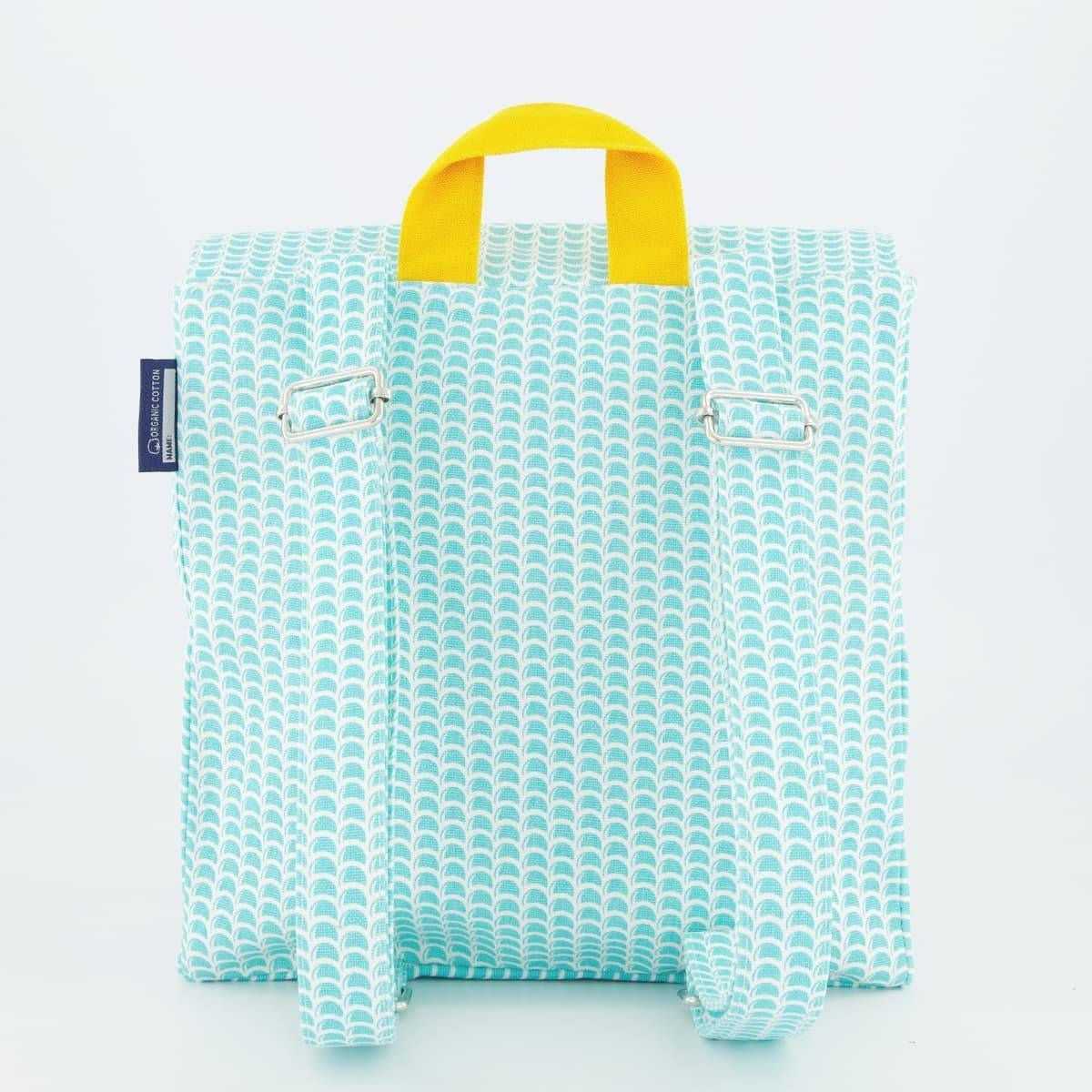 Sac à dos dauphin, bleu, GOTS