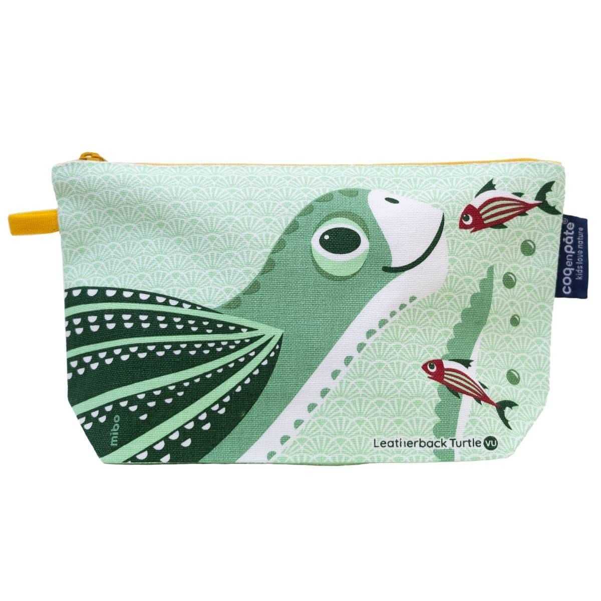Trousse coton bio, Tortue, GOTS Trousse coton bio, Tortue, GOTS