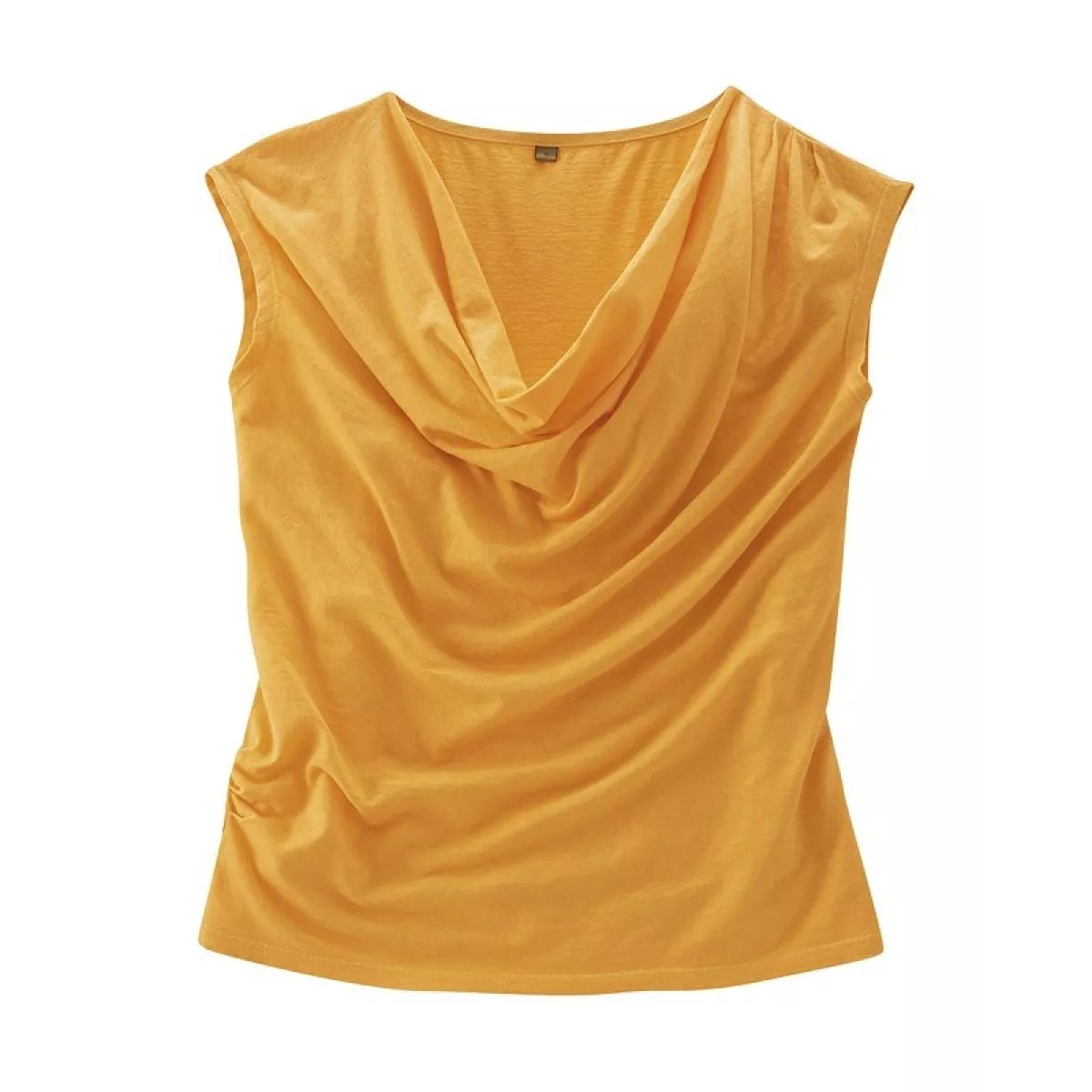 Top drapé orange  chanvre coton bio Sissy