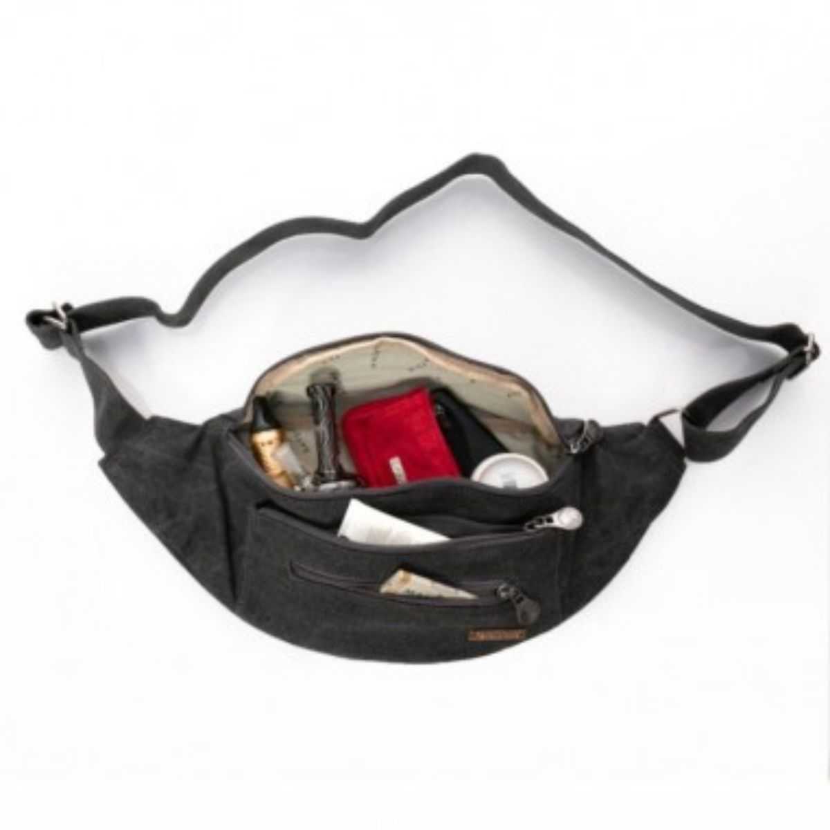 Sac ceinture "Banane", gris, Vegan