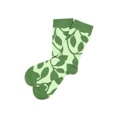 Chaussette femme, motif "Fleur", en coton bio, GOTS