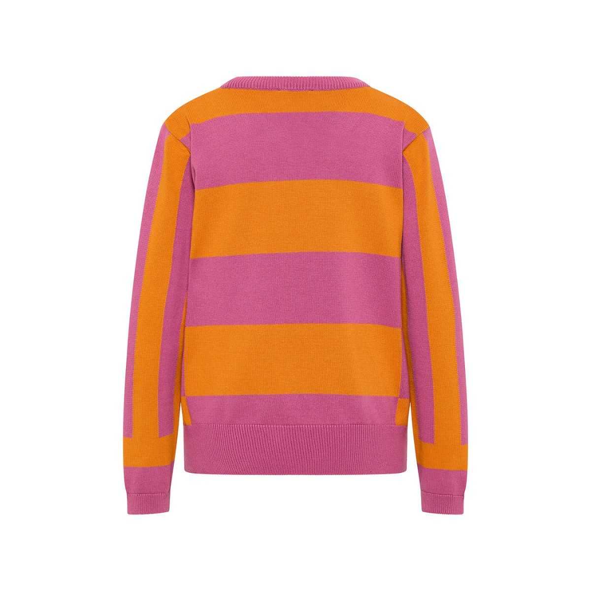 Pull tricoté femme, motif "Rayé", coton bio, GOTS