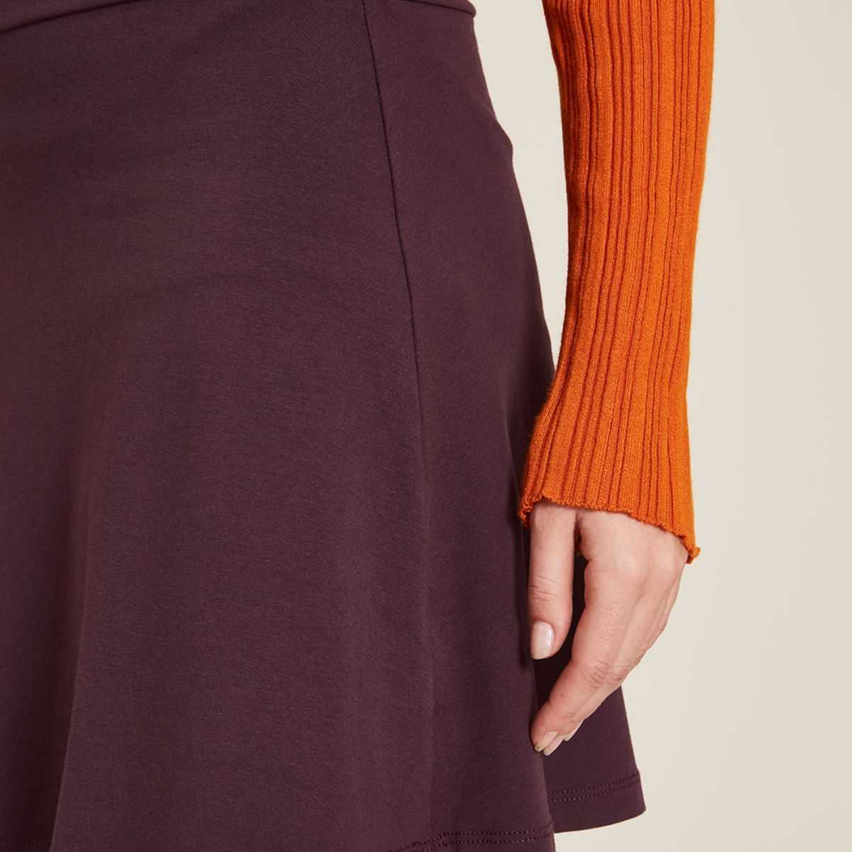 Jupe pour femme, unie, coton bio, GOTS