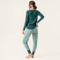 Pantalon de nuit "AVELINE" 100 % coton bio, turquoise, GOTS Pantalon de nuit "AVELINE" 100 % coton bio, turquoise, GOTS