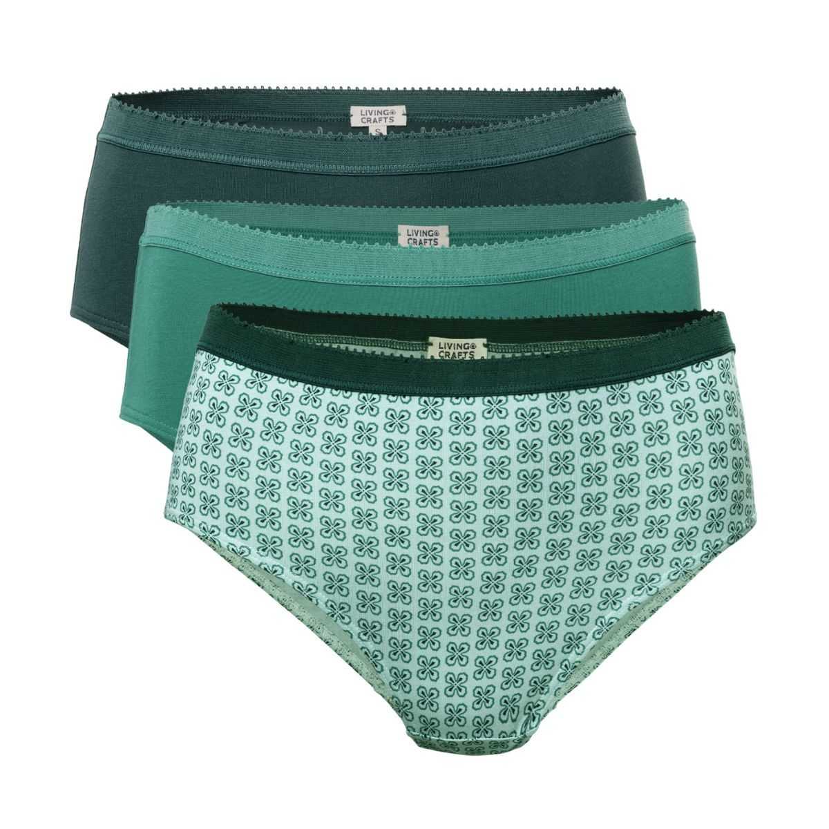 Lot de 3 slips "POLLY" coton bio, GOTS et VEGAN