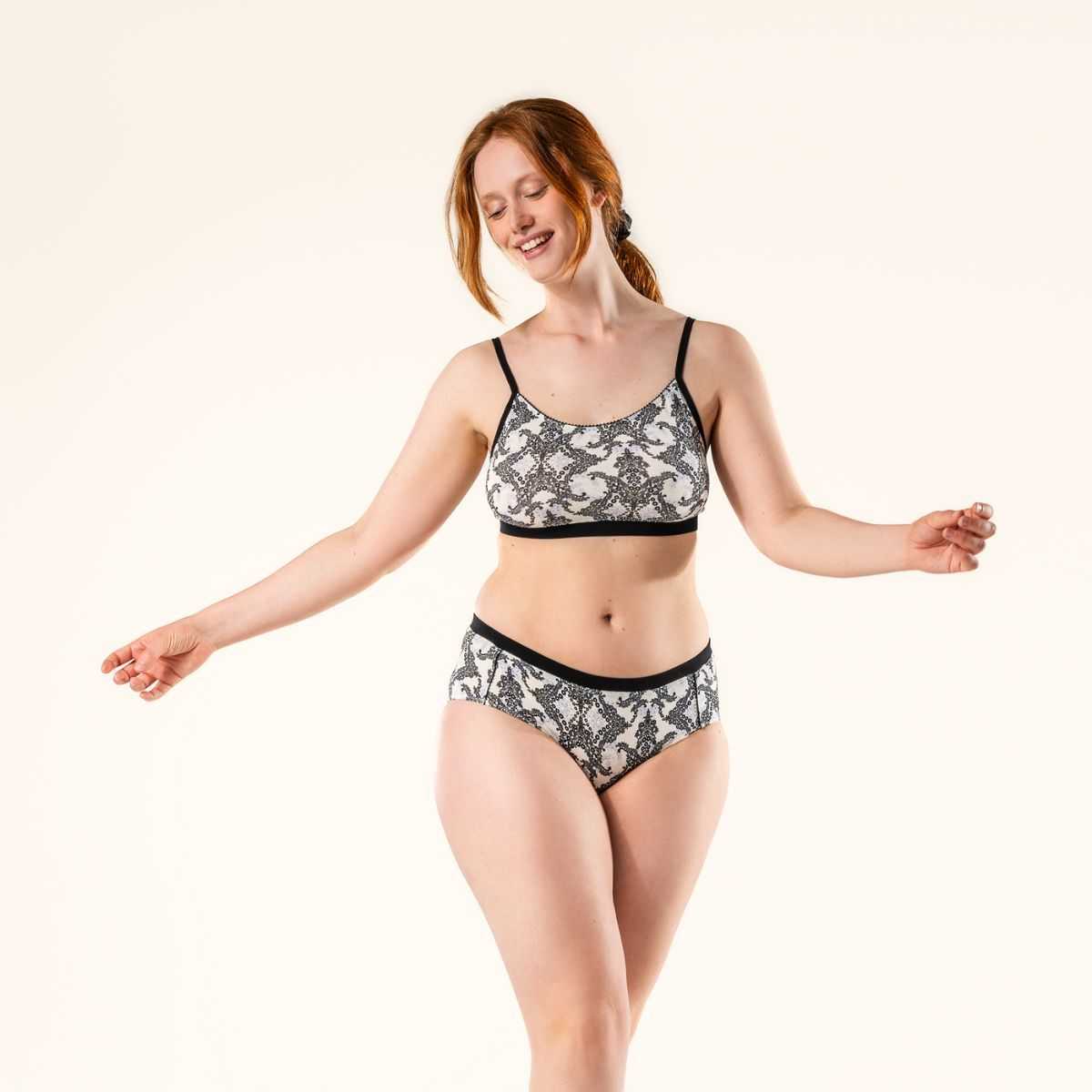 Shorty "SOLANDIA" coton bio et micro modal, noir, VEGAN