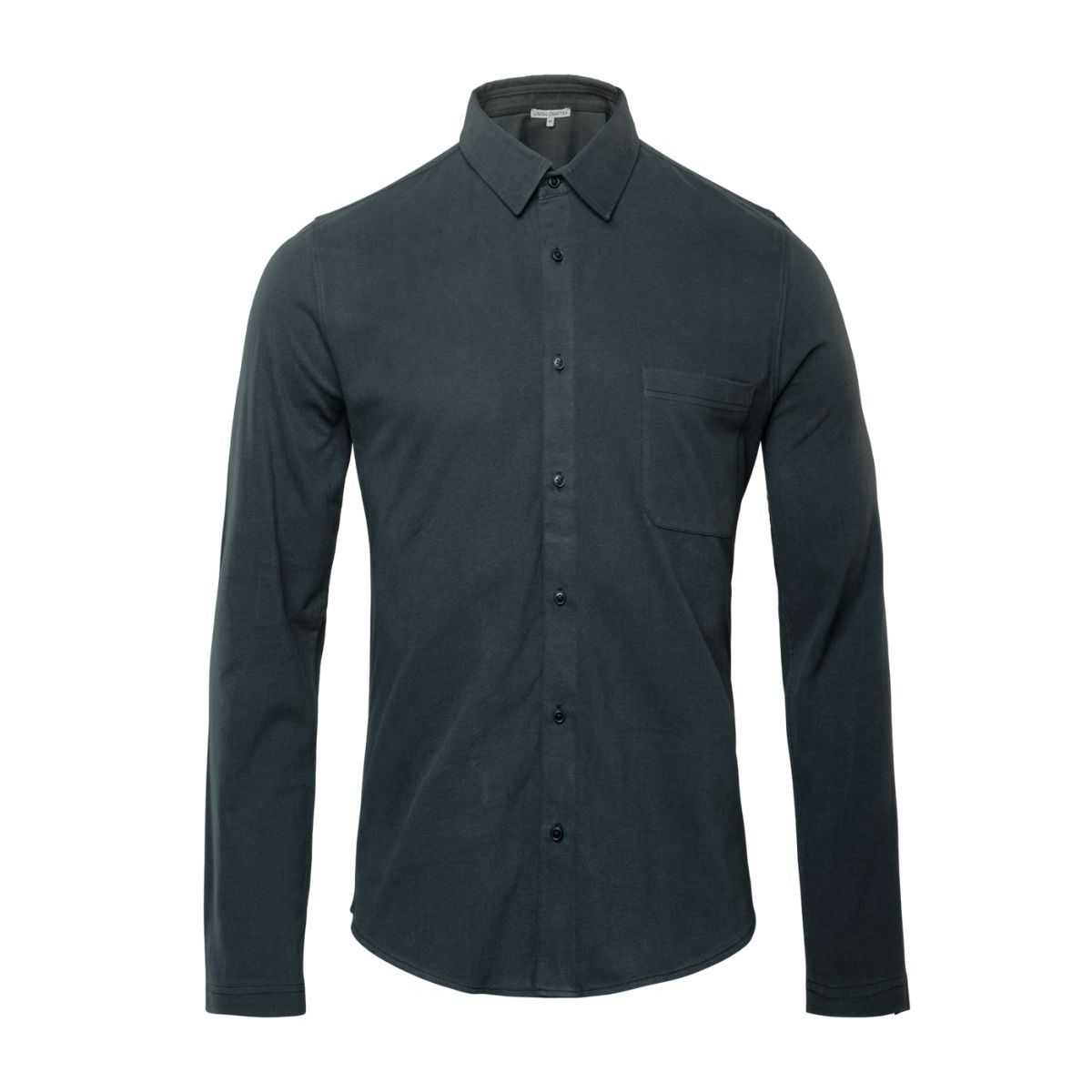 Chemise "SID" 100 % coton bio, noir, GOTS et VEGAN