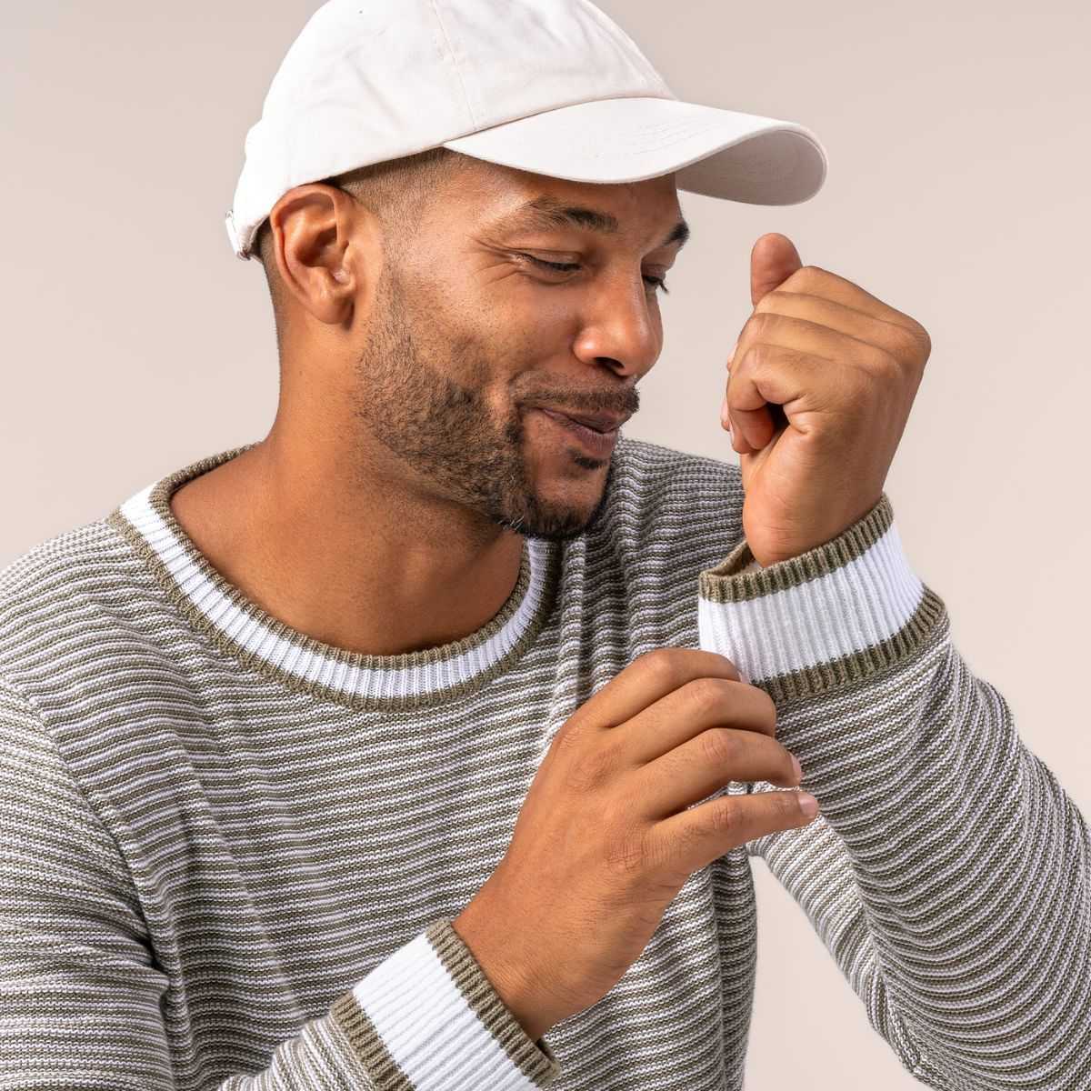 Pull " RAOUL" coton bio et lin bio, gris, GOTS et VEGAN