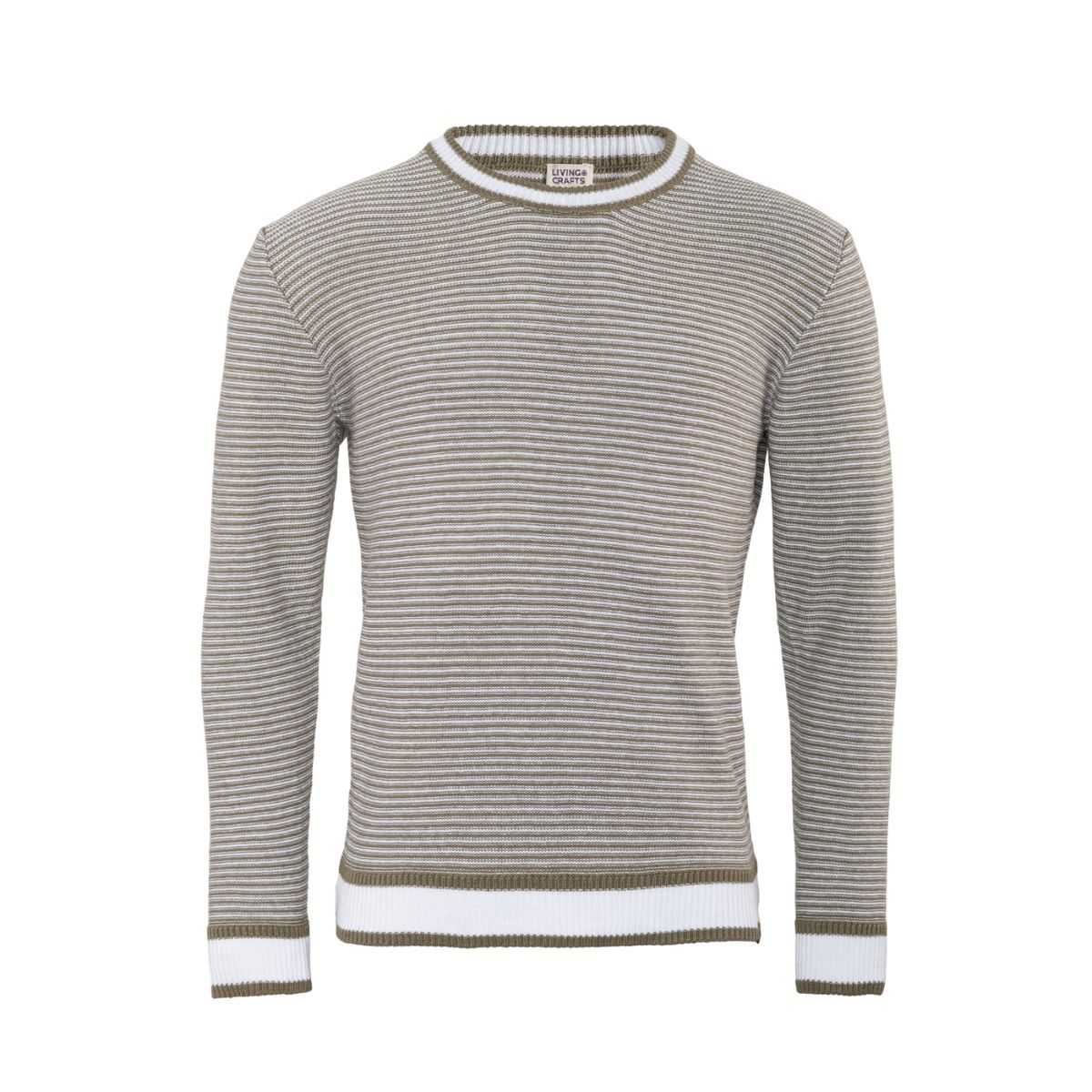 Pull " RAOUL" coton bio et lin bio, gris, GOTS et VEGAN