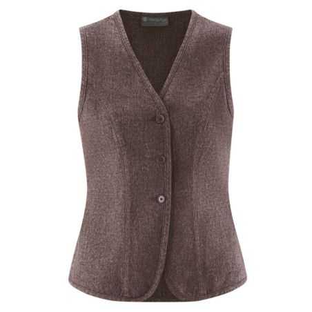 Gilet en chanvre pour femme Col V