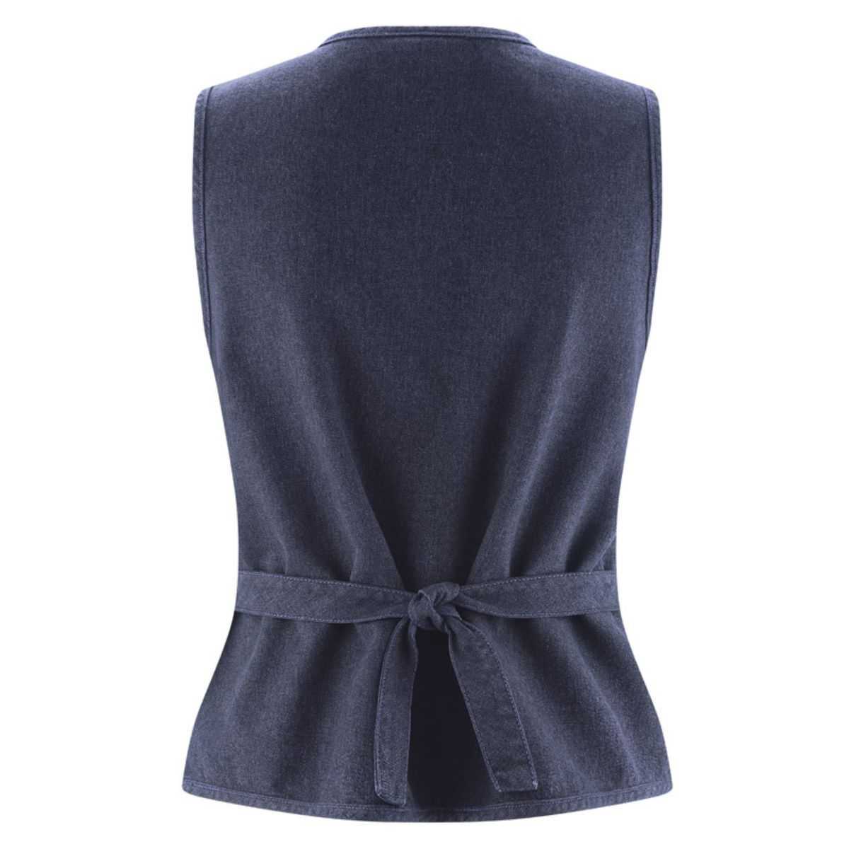 Gilet en chanvre pour femme Col V