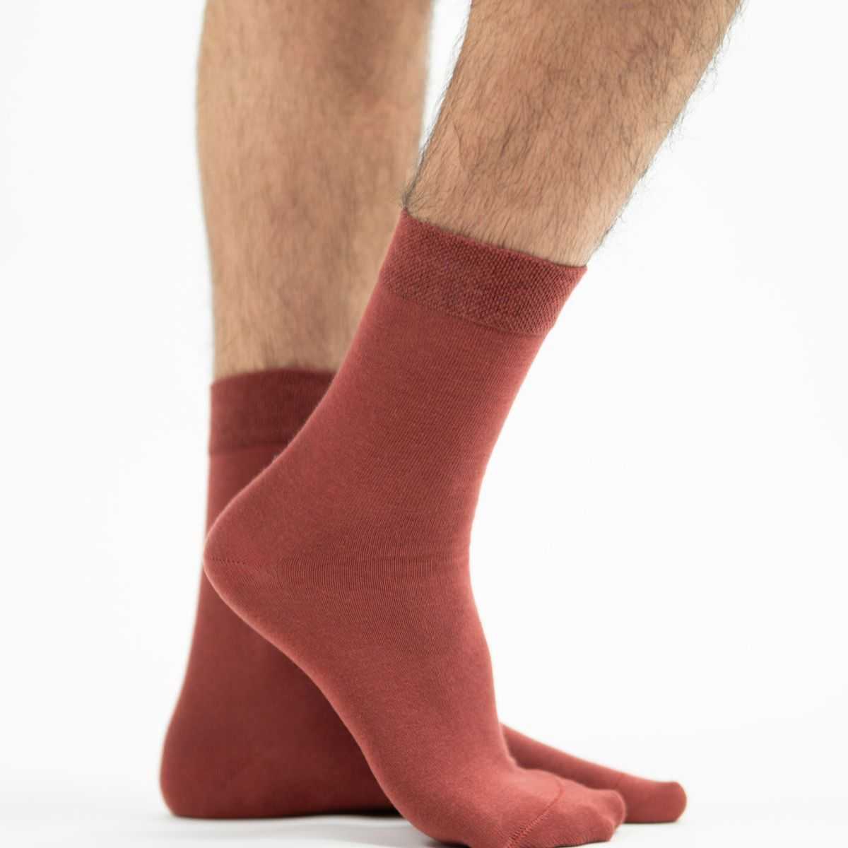 Chaussettes rouge brique