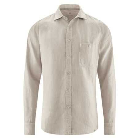 Chemise homme élégante en 100% chanvre tissée