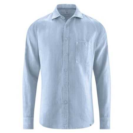 Chemise homme élégante en 100% chanvre tissée