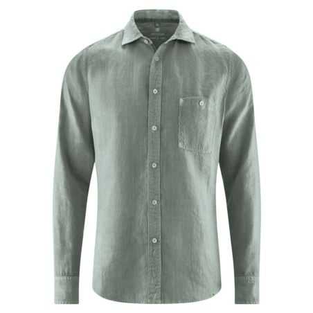 Chemise homme élégante en 100% chanvre tissée