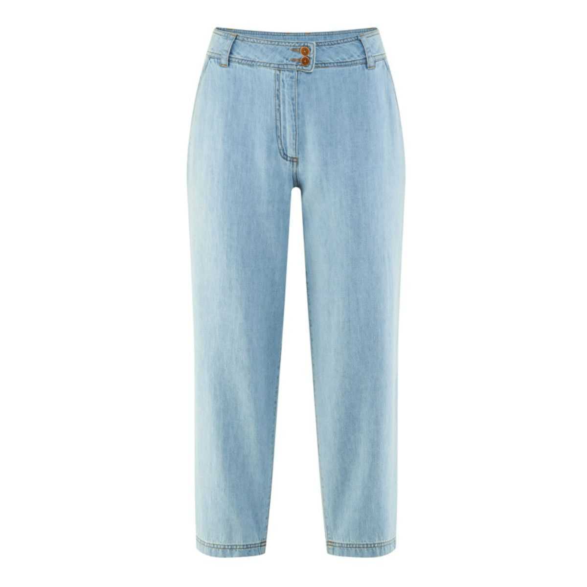 Jean baggy confortable pour femme en chanvre et coton bio Jean baggy confortable pour femme en chanvre et coton bio