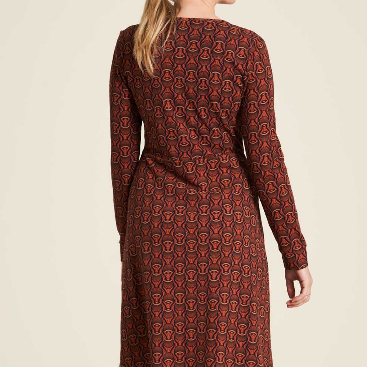 Robe en jersey avec ligne en V