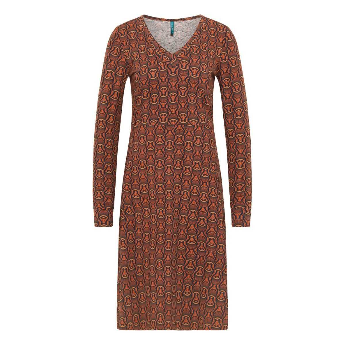 Robe en jersey avec ligne en V