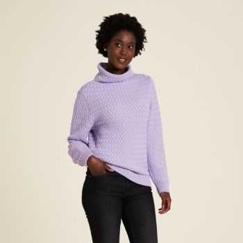 Pull à col roulé chaud pour femme en coton biologique 3