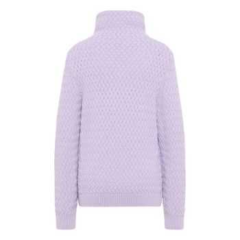 Pull à col roulé chaud pour femme en coton biologique 5