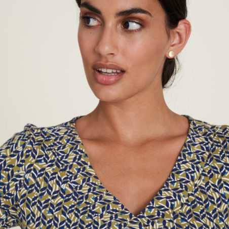 Chemise en jersey col V