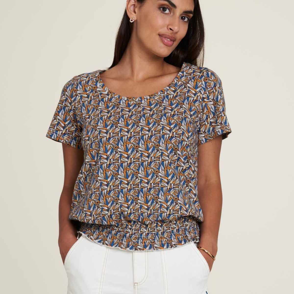 Chemisier avec ourlet élastique