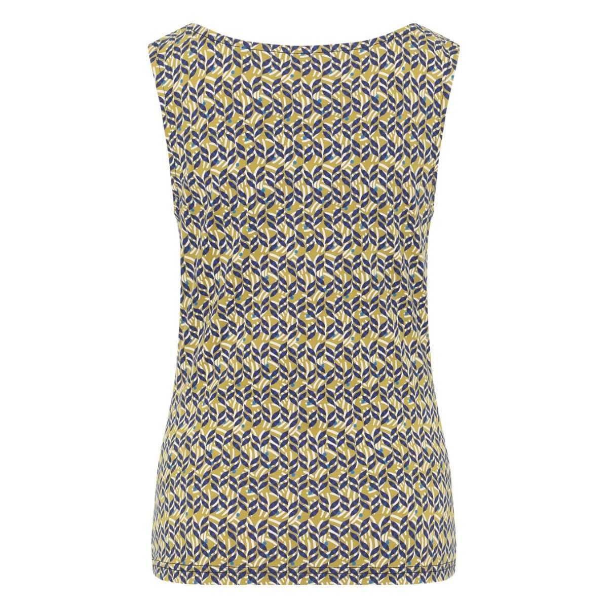 Haut bleu avec col avec décolleté en cascade