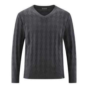 Pull Col V Motif losanges 6
