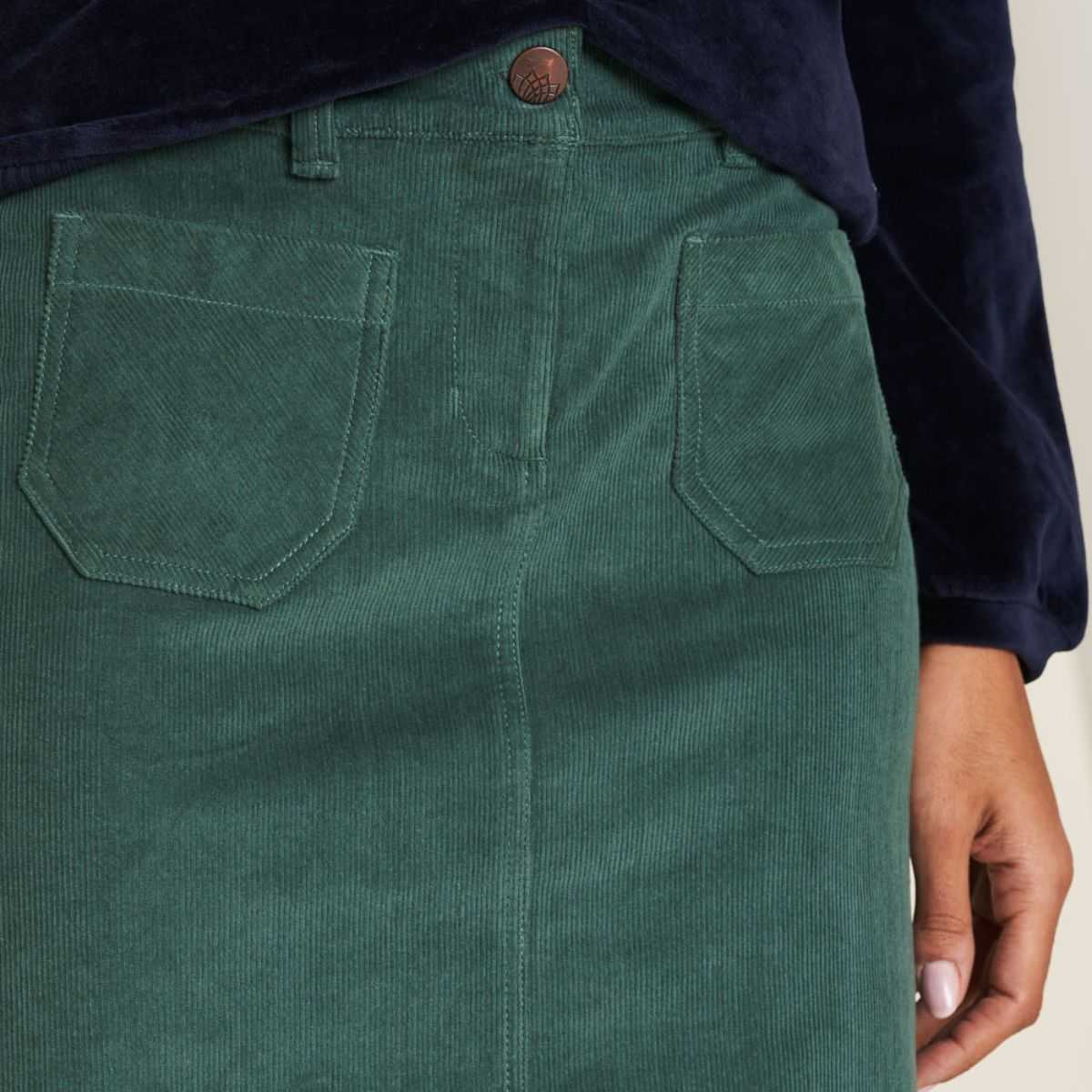 Jupe Courte en Velours Côtelé