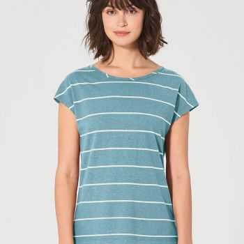 T-shirt bio rayé, bleu marine 4