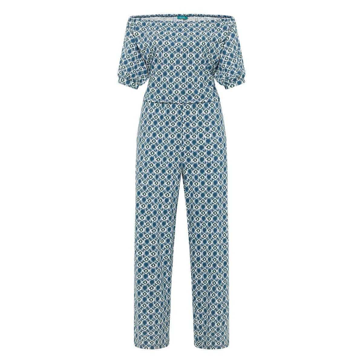 Combinaison femme en jersey de coton bio avec ceinture élastique