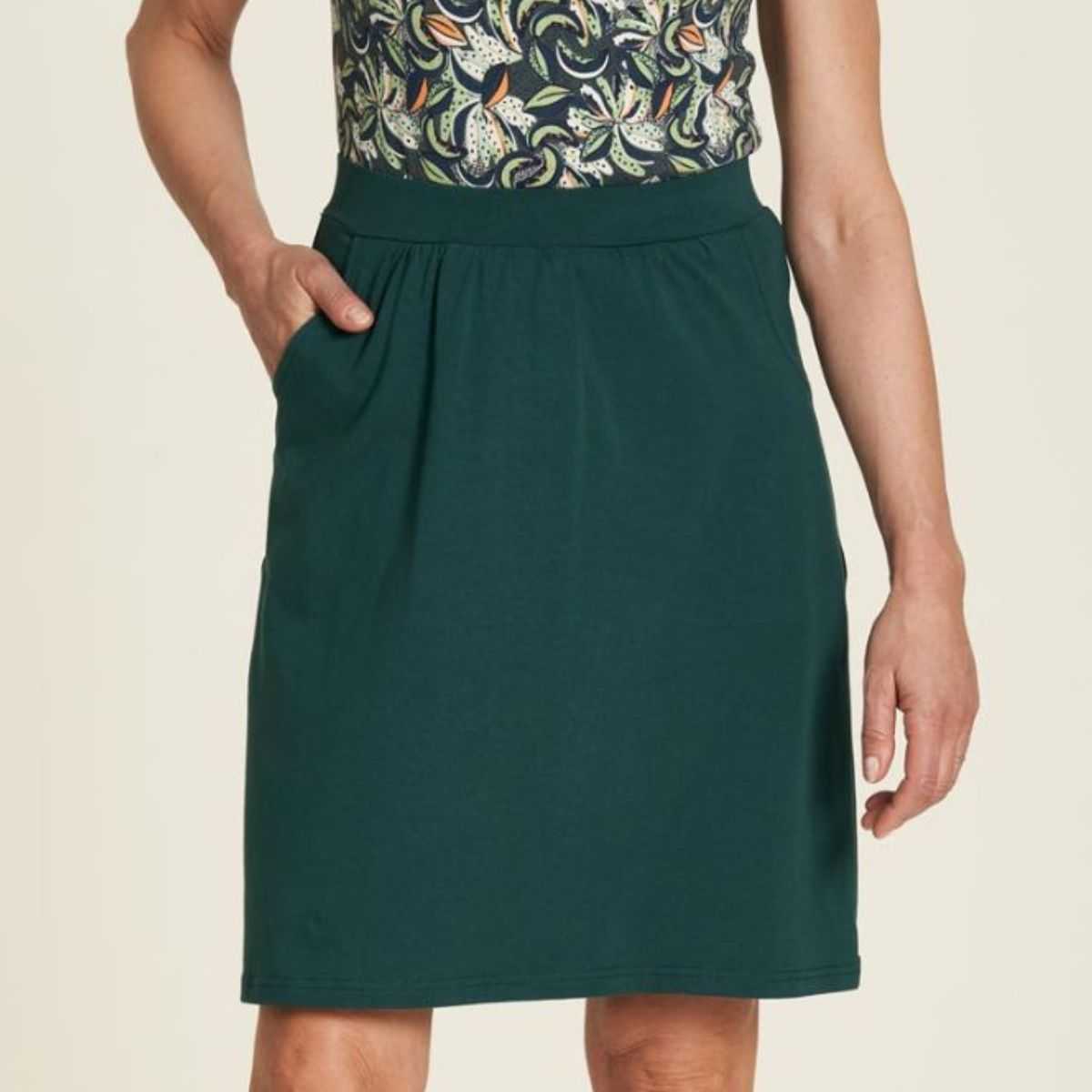 Jupe en jersey de coton bio avec poches confortable